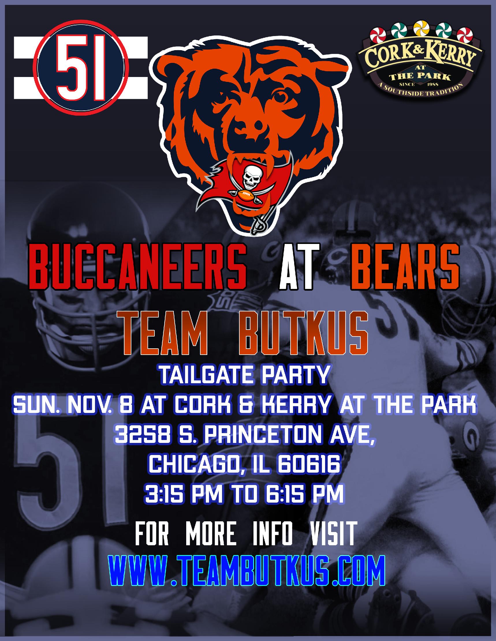Buccaneers @ Bears Nov 8th – Team Butkus